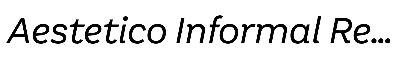 Aestetico Informal Regular Italic